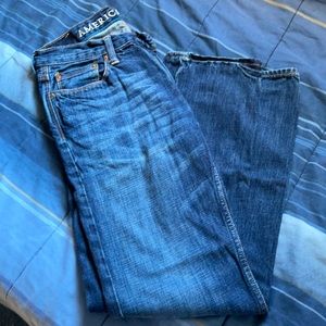 American Eagle slim, straight prewashed jeans